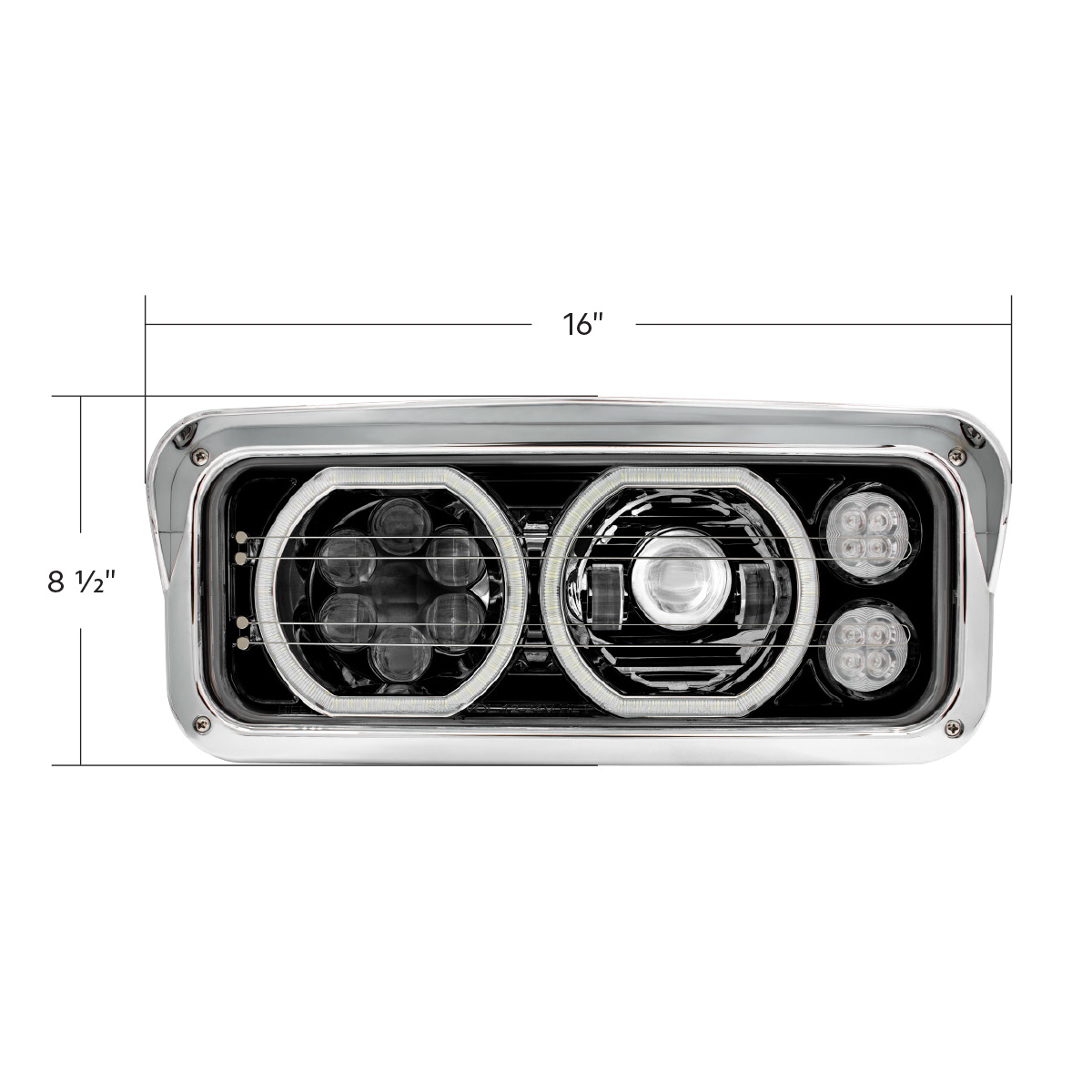 Blackout High Power Heated 10 LED Headlight With LED Turn & DRL-Driver - Thumbnail 8