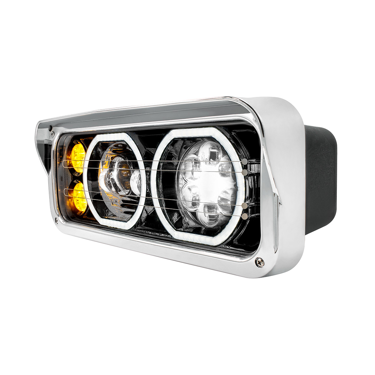 Blackout High Power Heated 10 LED Headlight With LED Turn & DRL-Passenger - Thumbnail 4