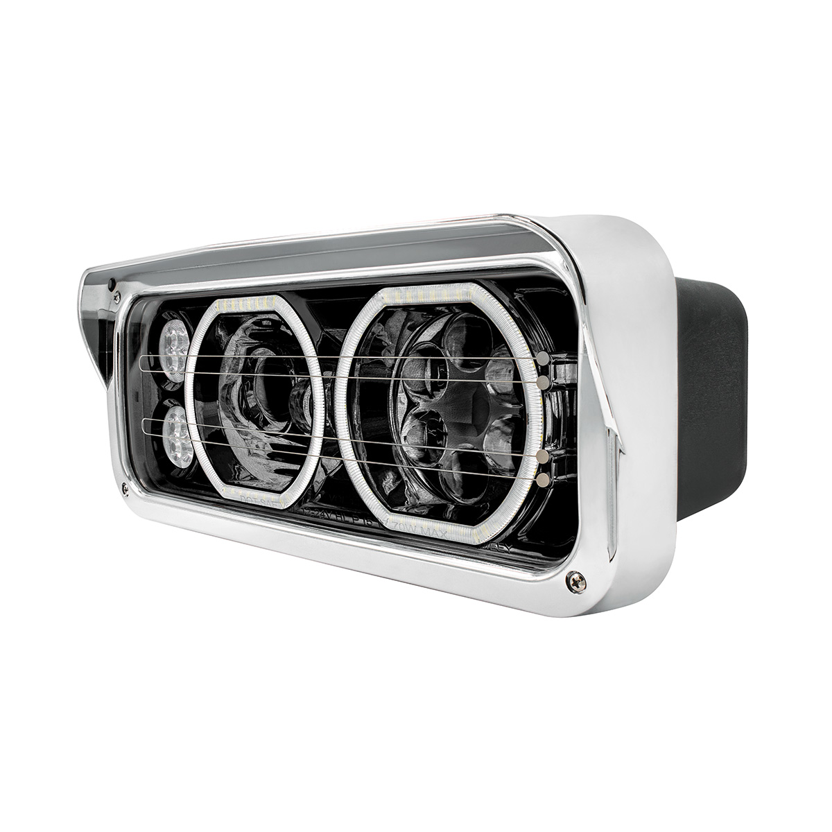 Blackout High Power Heated 10 LED Headlight With LED Turn & DRL-Passenger - Thumbnail 5