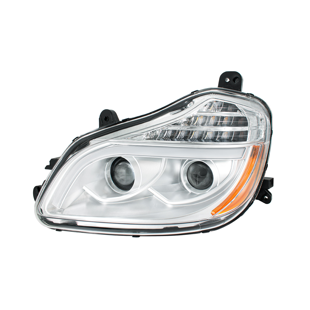 Chrome 8 LED Projection Headlight For 2013-2021 Kenworth T680-Driver - Thumbnail 2