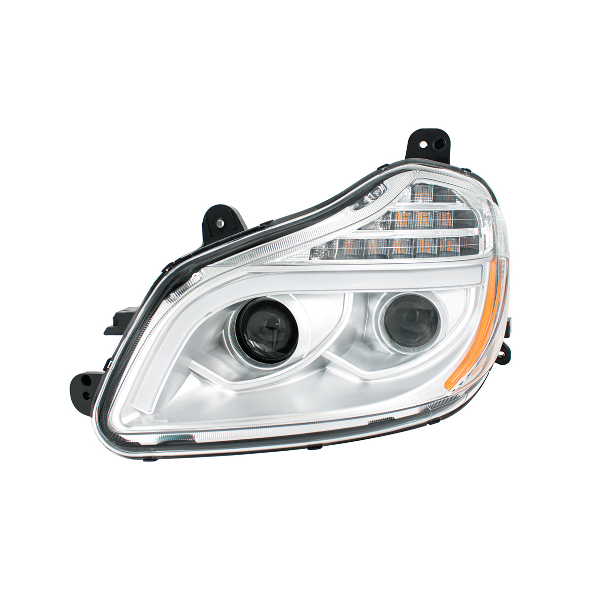 Chrome 8 LED Projection Headlight For 2013-2021 Kenworth T680-Driver - Thumbnail 4