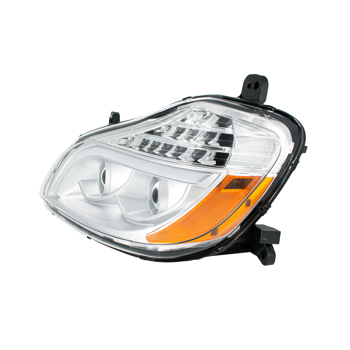 Chrome 8 LED Projection Headlight For 2013-2021 Kenworth T680-Driver - Thumbnail 6