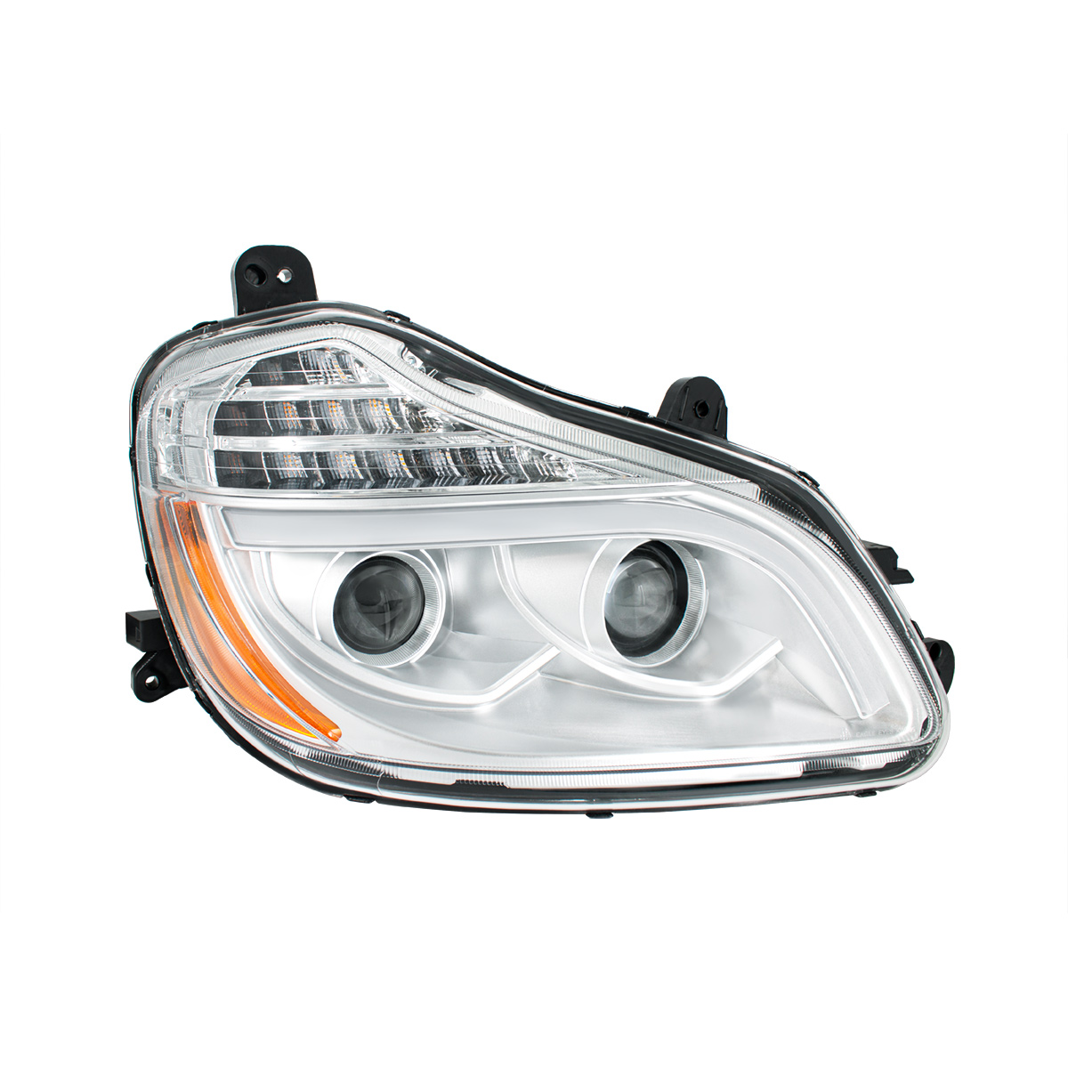 Chrome 8 LED Projection Headlight For 2013-2021 Kenworth T680-Passenger - Thumbnail 2