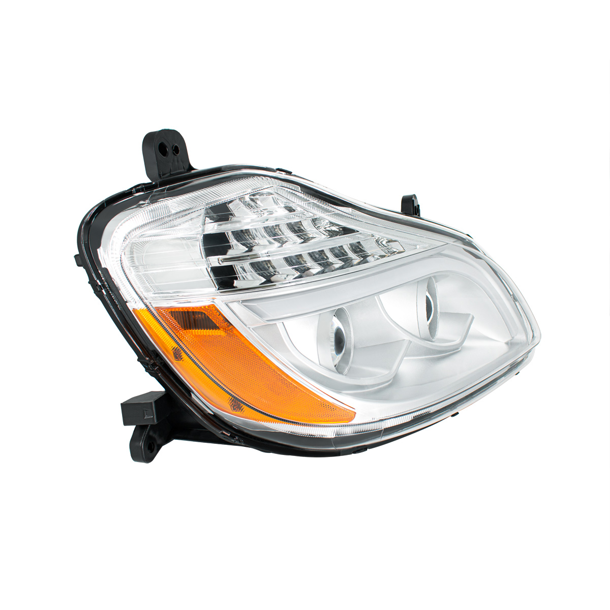 Chrome 8 LED Projection Headlight For 2013-2021 Kenworth T680-Passenger - Thumbnail 6