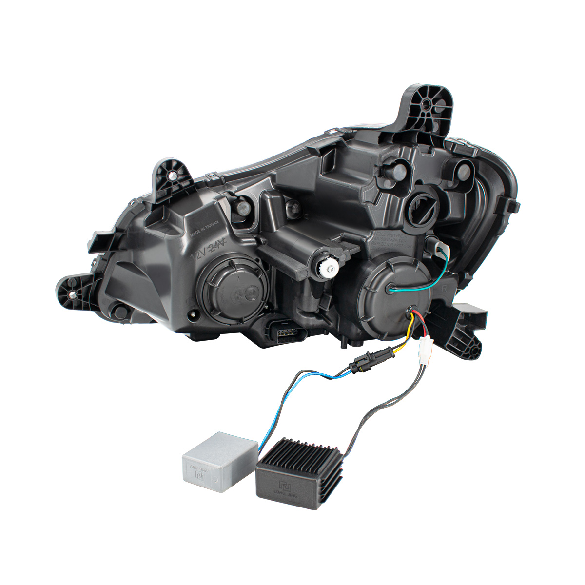 Chrome 8 LED Projection Headlight For 2013-2021 Kenworth T680-Passenger - Thumbnail 7