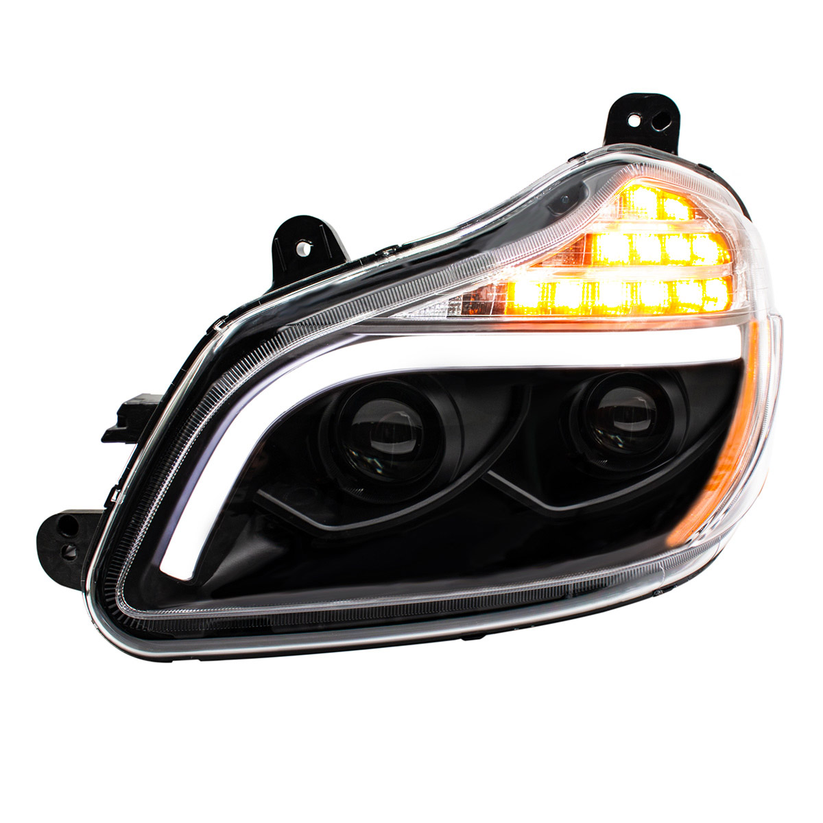 Blackout 8 LED Projection Headlight For 2013-2021 Kenworth T680-Driver - Thumbnail 3