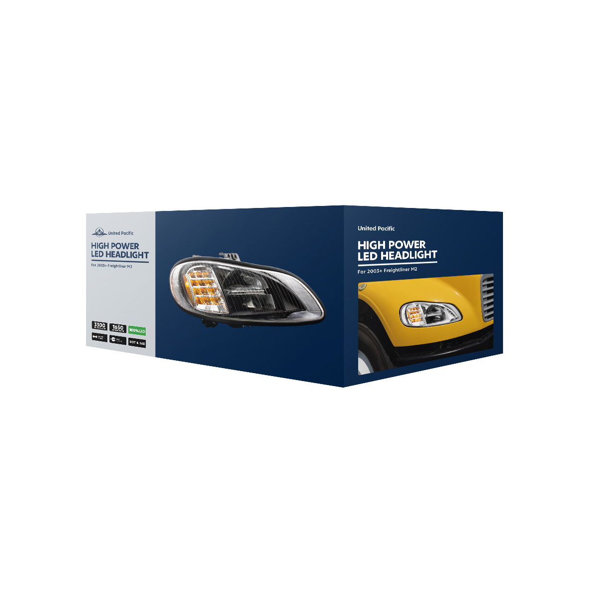 Chrome High Power Full LED Headlight For 2003-2024 Freightliner M2-Driver - Thumbnail 9