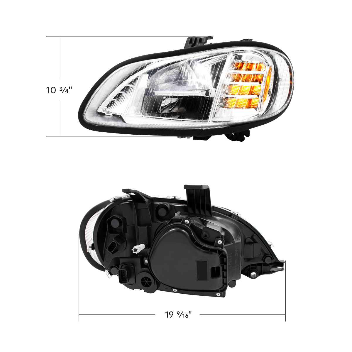 Chrome High Power Full LED Headlight For 2003-2024 Freightliner M2-Driver - Thumbnail 10