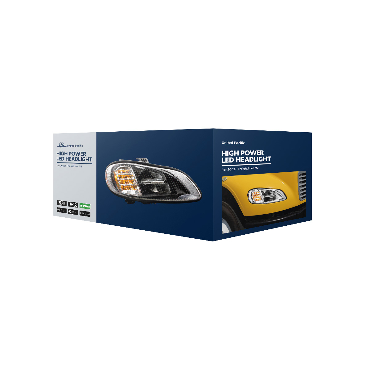 Chrome High Power Full LED Headlight For 2003-2024 Freightliner M2-Passenger - Thumbnail 9