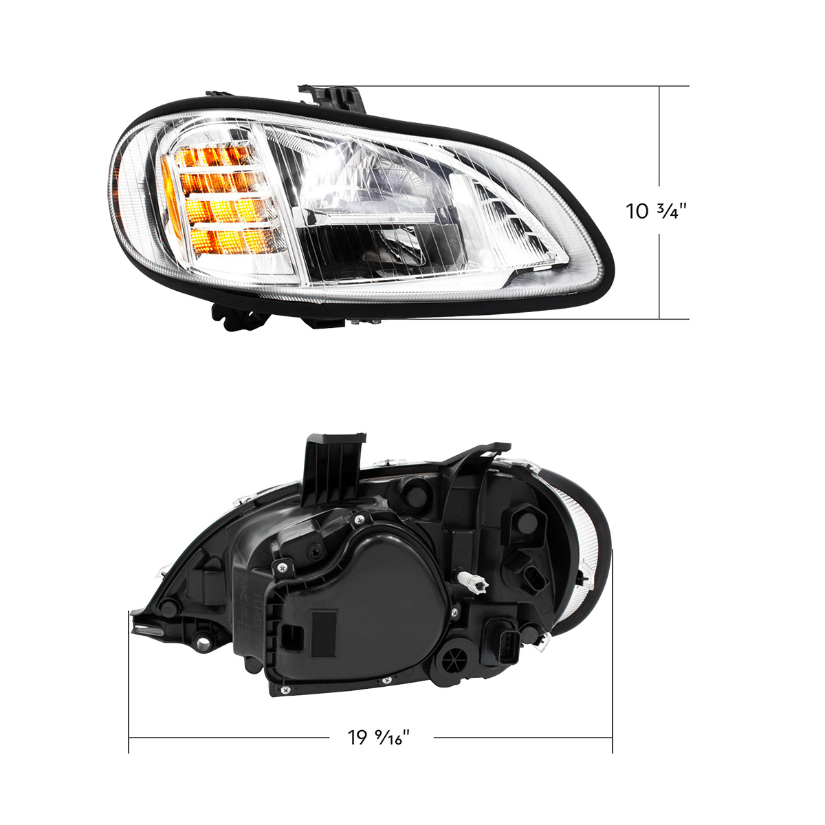 Chrome High Power Full LED Headlight For 2003-2024 Freightliner M2-Passenger - Thumbnail 10