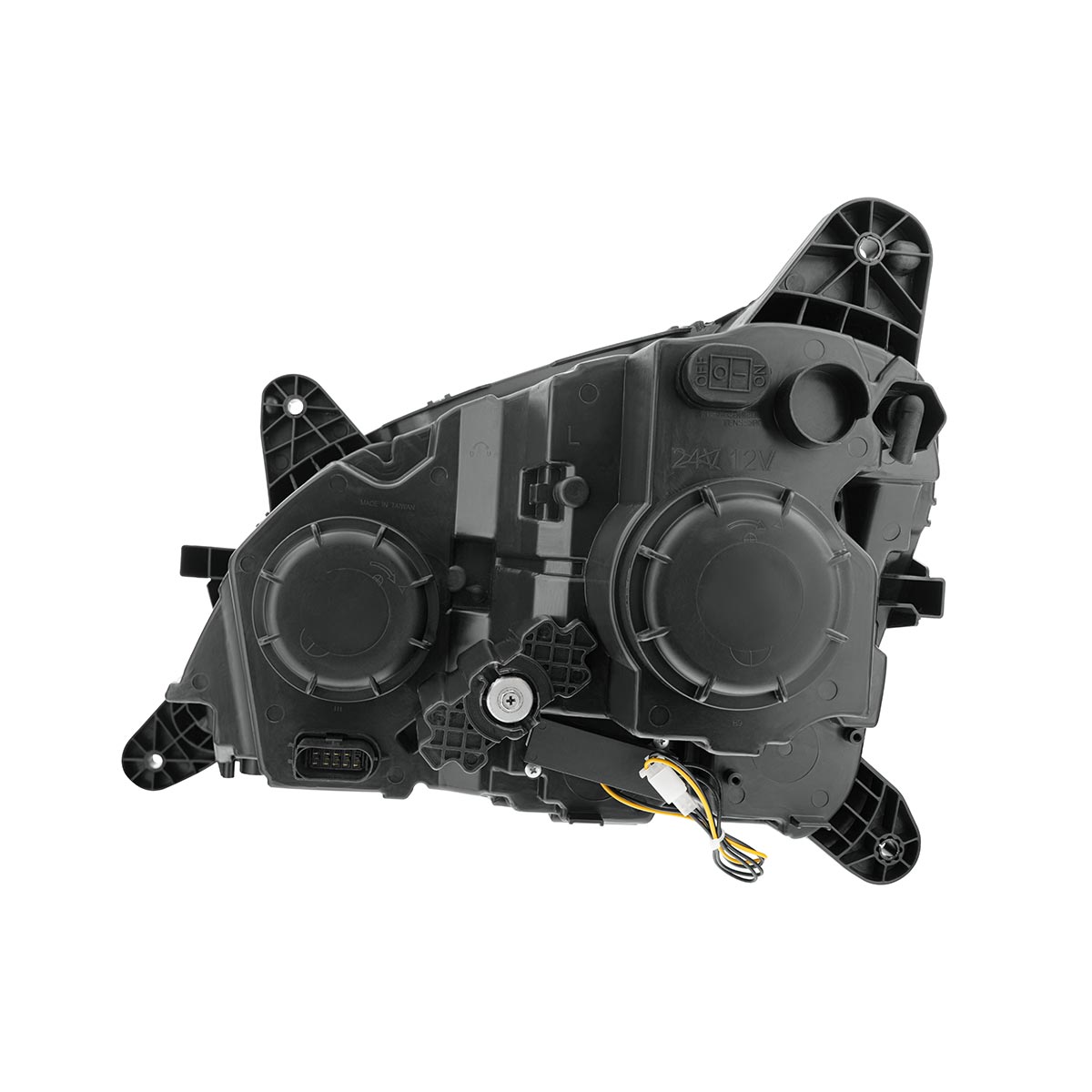 Black Projection Headlight With LED Position & Sequential Signal For 2012-2021 Peterbilt 579- Passenger - Thumbnail 5