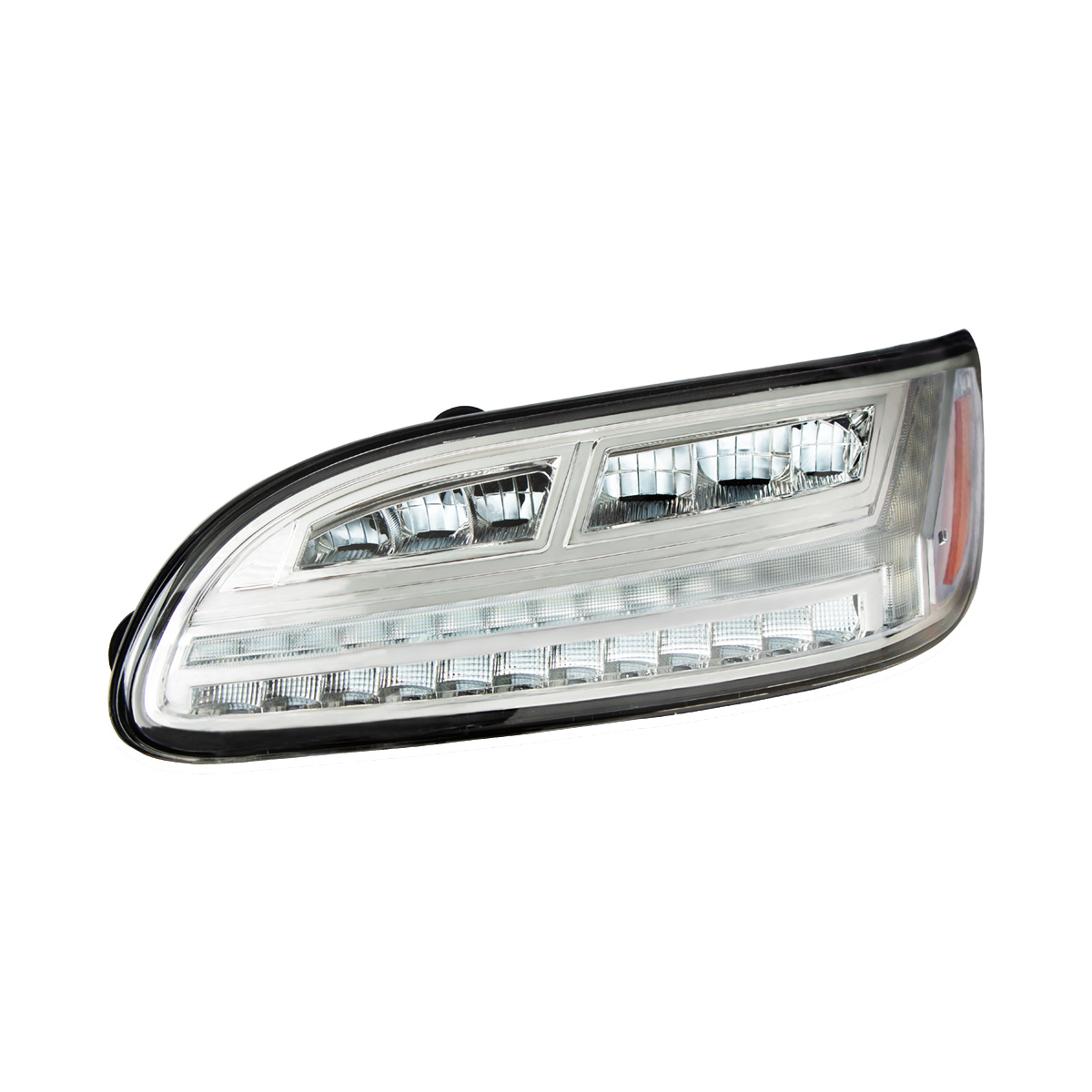 Chrome 6 LED Headlight For Peterbilt 386 (2006-2016) & 387 (2000-2011)- Driver - Thumbnail 4