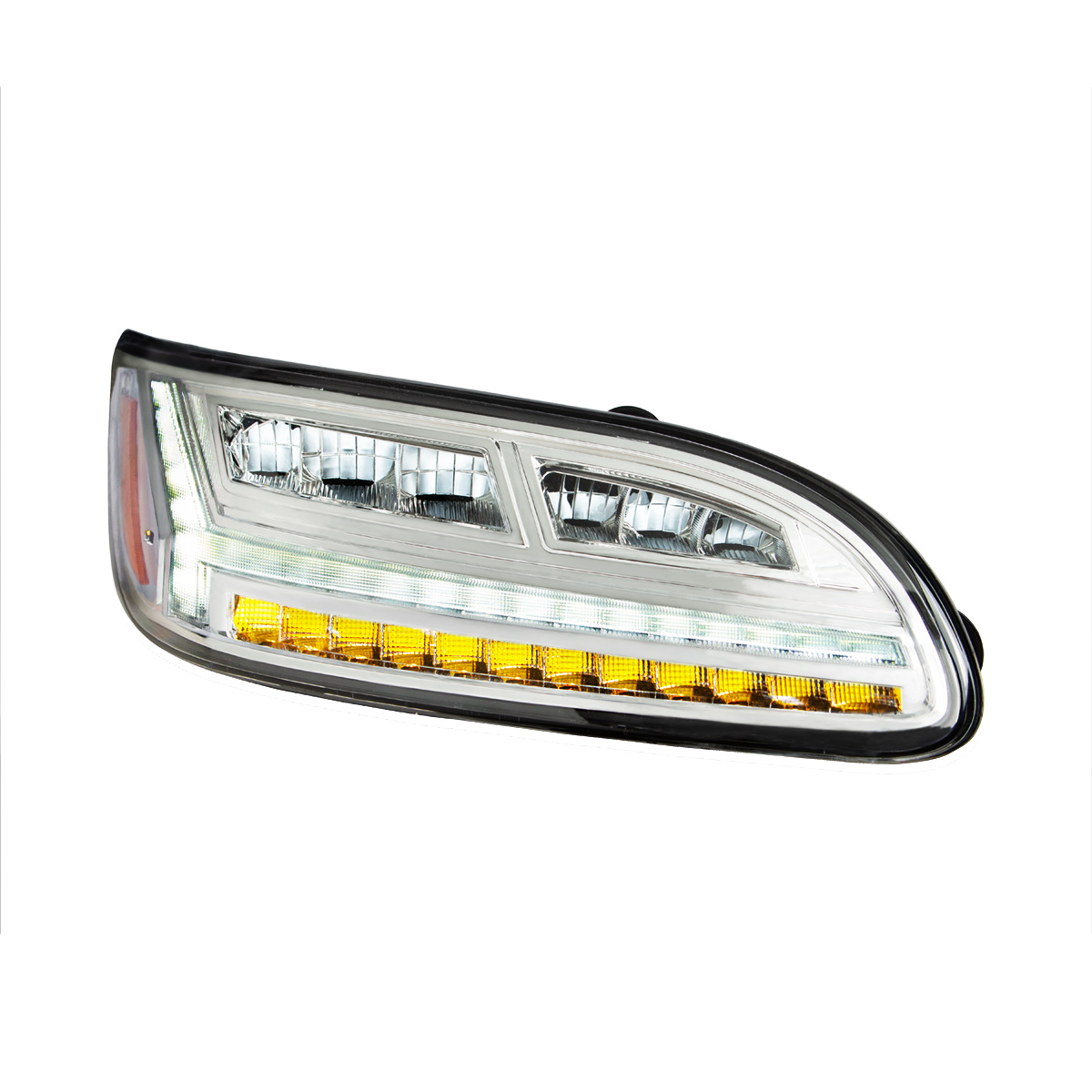 Chrome 6 LED Headlight For Peterbilt 386 (2006-2016) & 387 (2000-2011)- Passenger - Thumbnail 3