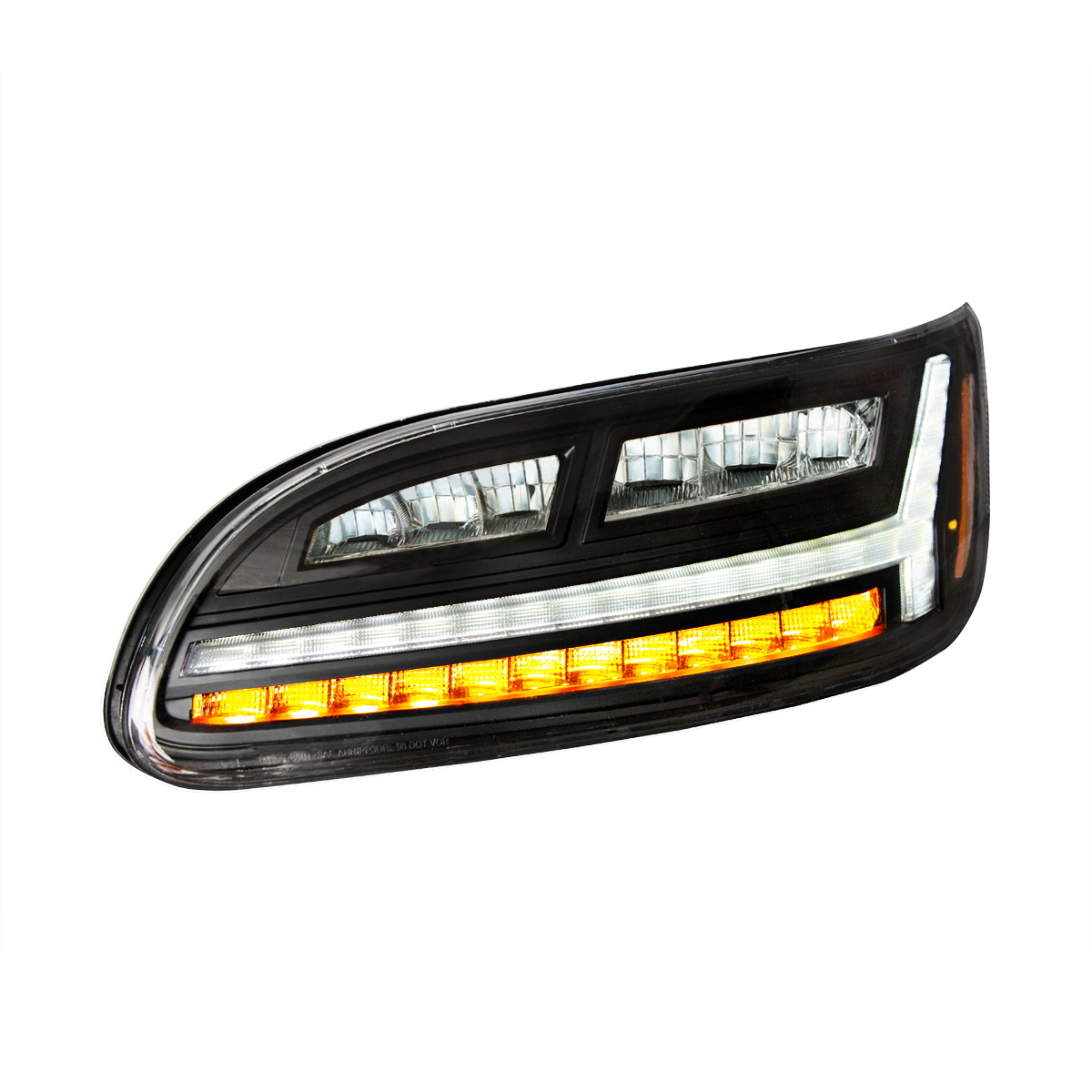 Blackout 6 LED Headlight For Peterbilt 386 (2006-2016) & 387 (2000-2011)- Driver - Thumbnail 3