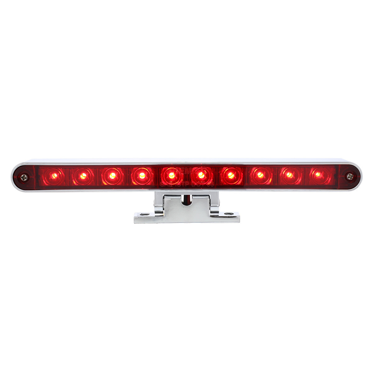 10 LED Dual Function 3rd Brake Light With Chrome Swivel Pedestal Base - Red LED/Red Lens - Thumbnail 12