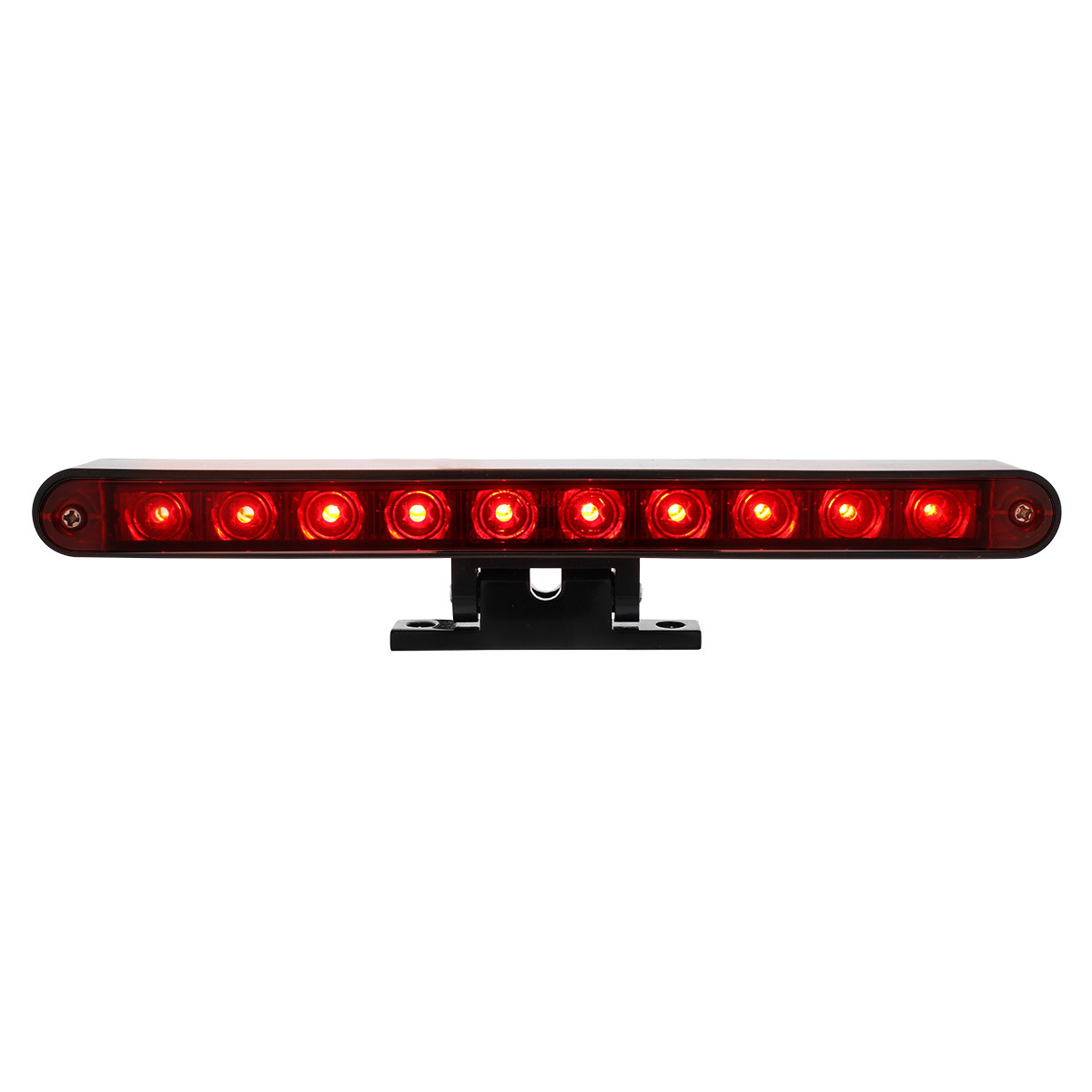 10 LED Dual Function 3rd Brake Light With Black Swivel Pedestal Base - Red LED/Red Lens - Thumbnail 11