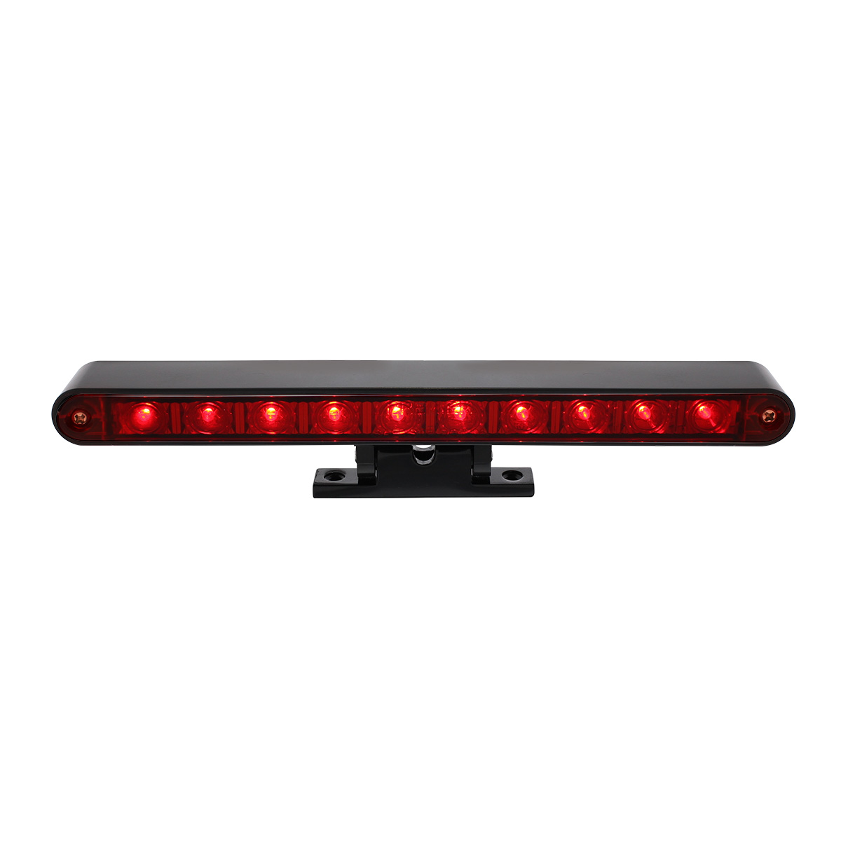 10 LED Dual Function 3rd Brake Light With Black Swivel Pedestal Base - Red LED/Red Lens - Thumbnail 3