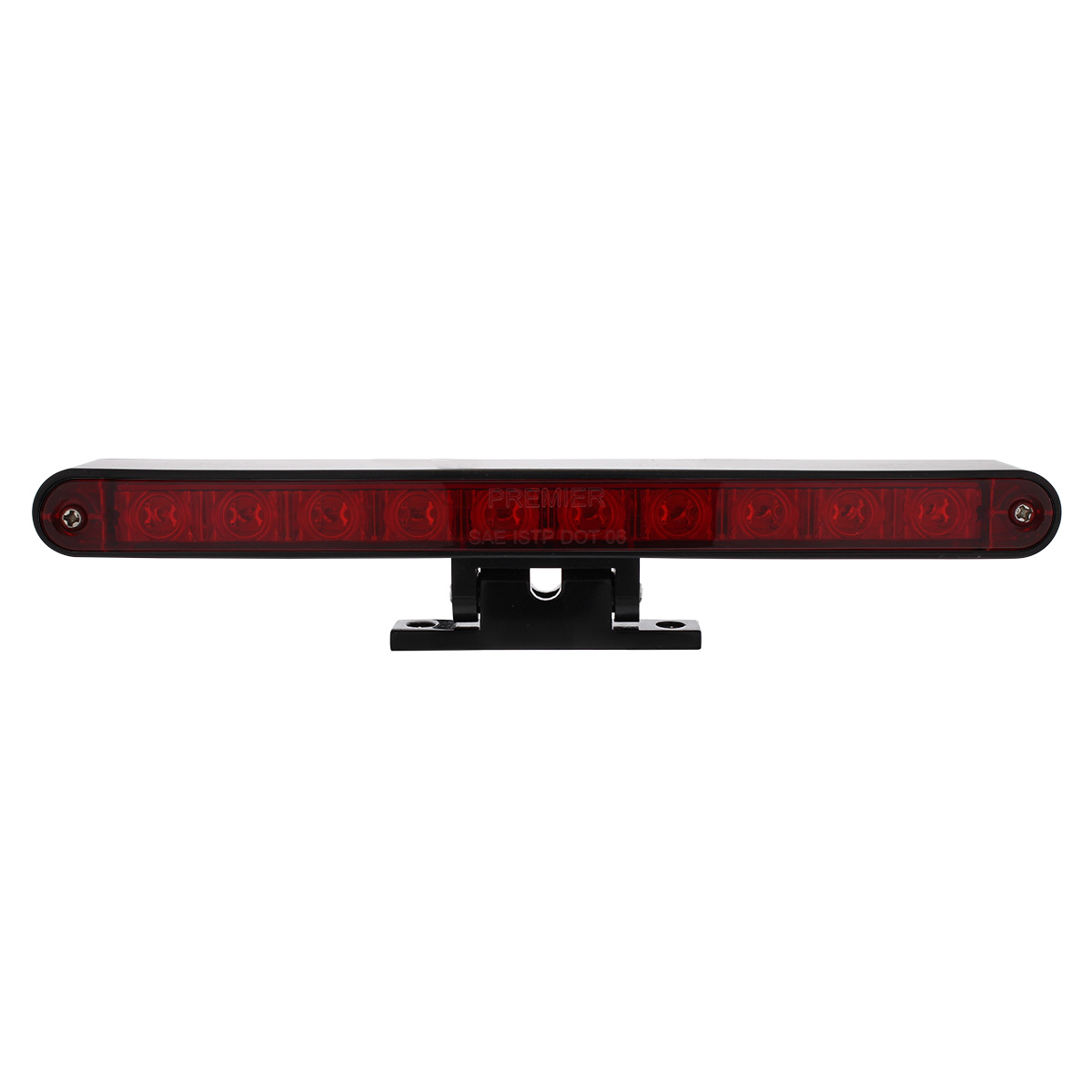 10 LED Split Function 3rd Brake Light With Black Swivel Pedestal Base - Red LED/Red Lens - Thumbnail 4