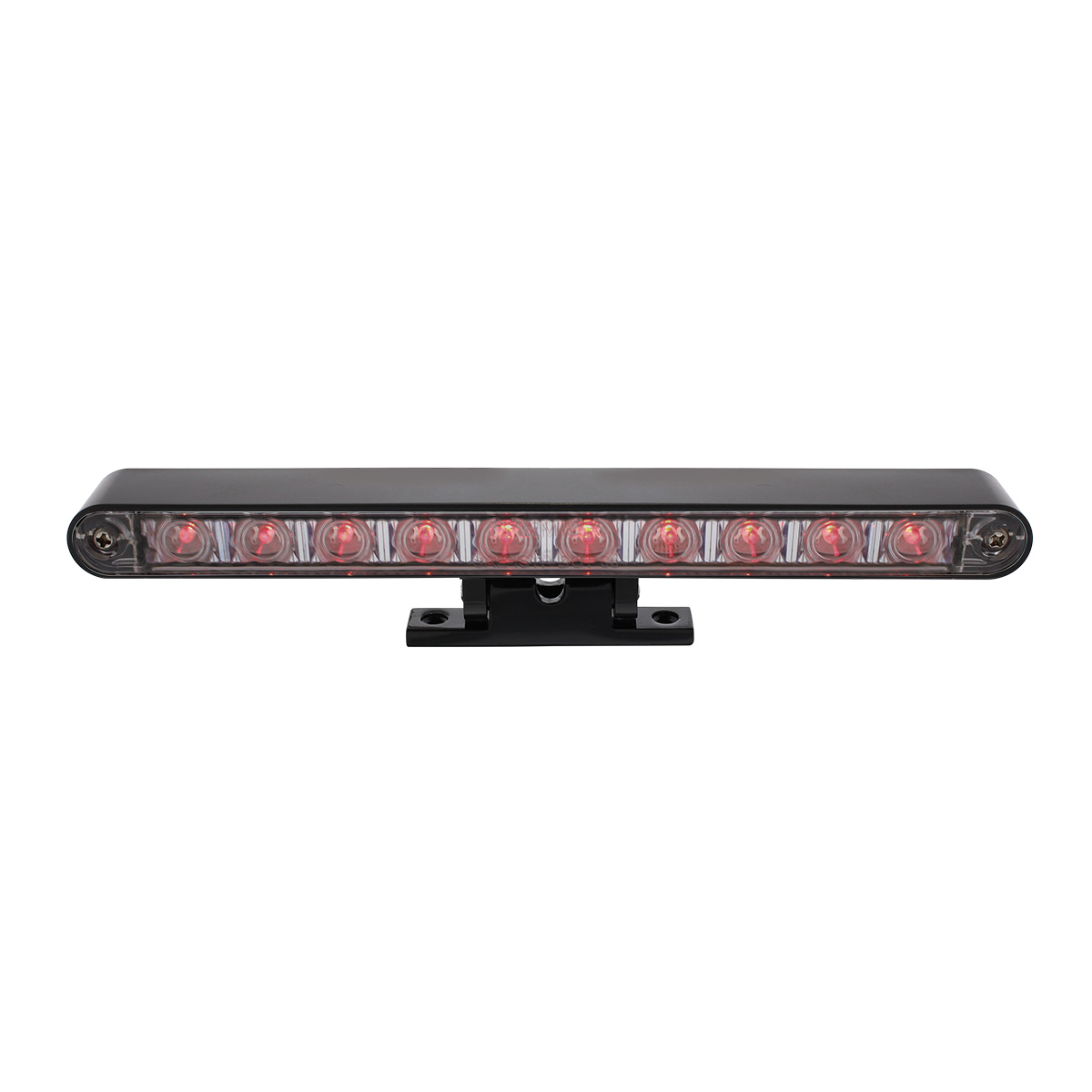 10 LED Dual Function 3rd Brake Light With Black Swivel Pedestal Base - Red LED/Clear Lens - Thumbnail 3