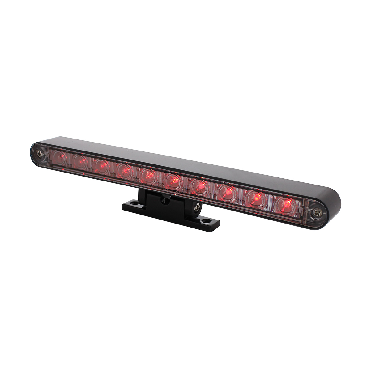 10 LED Dual Function 3rd Brake Light With Black Swivel Pedestal Base - Red LED/Clear Lens - Thumbnail 5