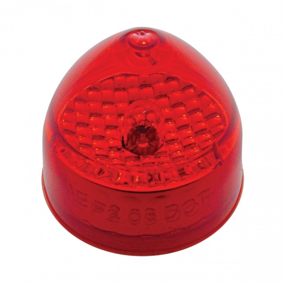 2" Beehive Crystal Light (Clearance/Marker) - Red Lens