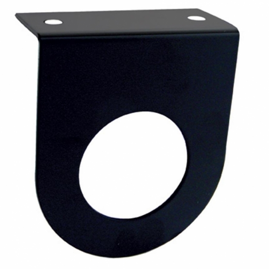 2" Black Light Bracket With Flange - 1 Hole