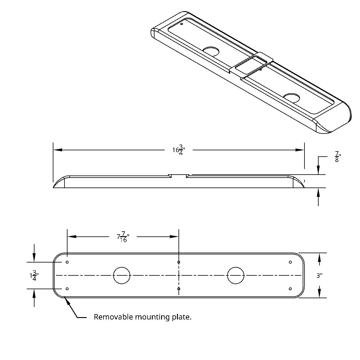 Chrome Rectangular Light Bezel (Bulk) - Thumbnail 2