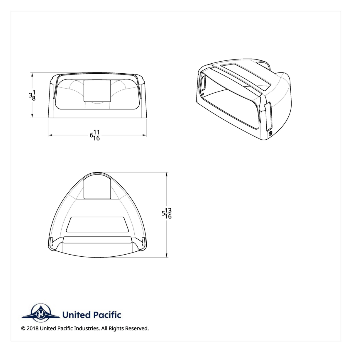 Turn Signal Cover With Double Side Windows & Visor For 1987-2007 Peterbilt 379/378/357 - Thumbnail 3
