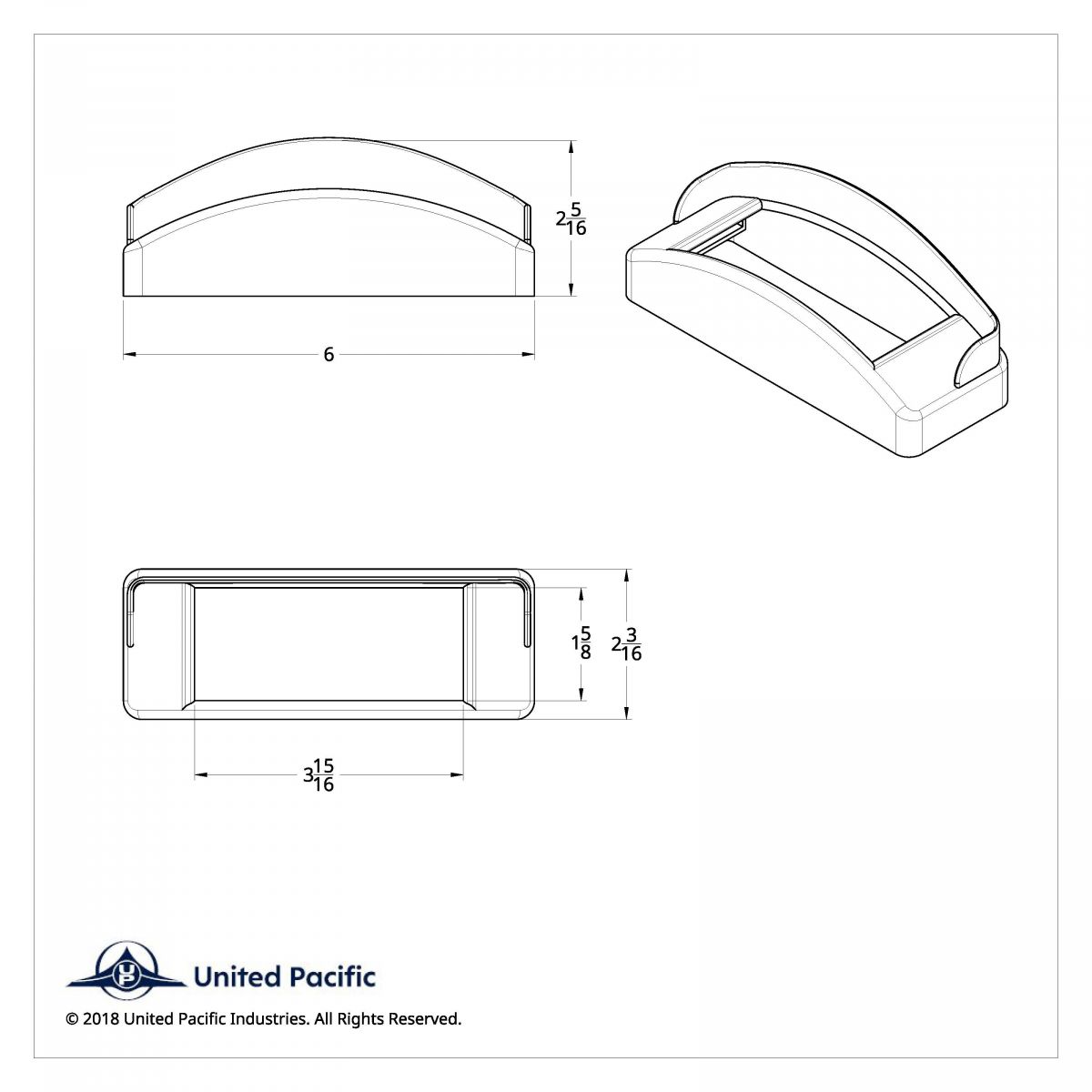 Rectangular Light Bezel With Visor - Thumbnail 4