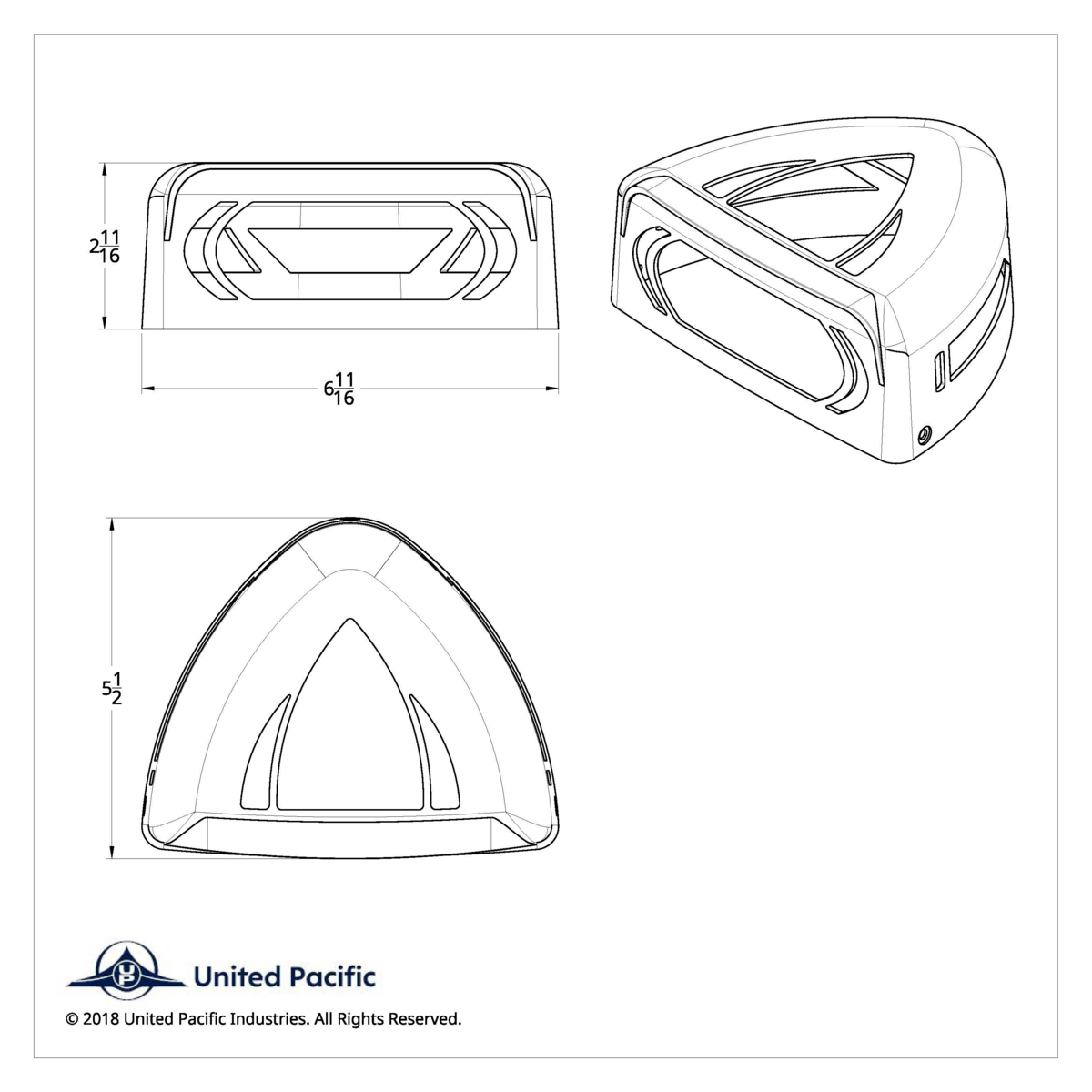 Turn Signal Cover With Visor For 1987-2007 Peterbilt 379/378/357 - Thumbnail 3