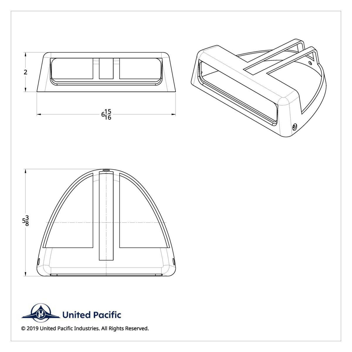 Low Profile Turn Signal Cover For United Pacific LED Low Profile Signal Light - Thumbnail 4
