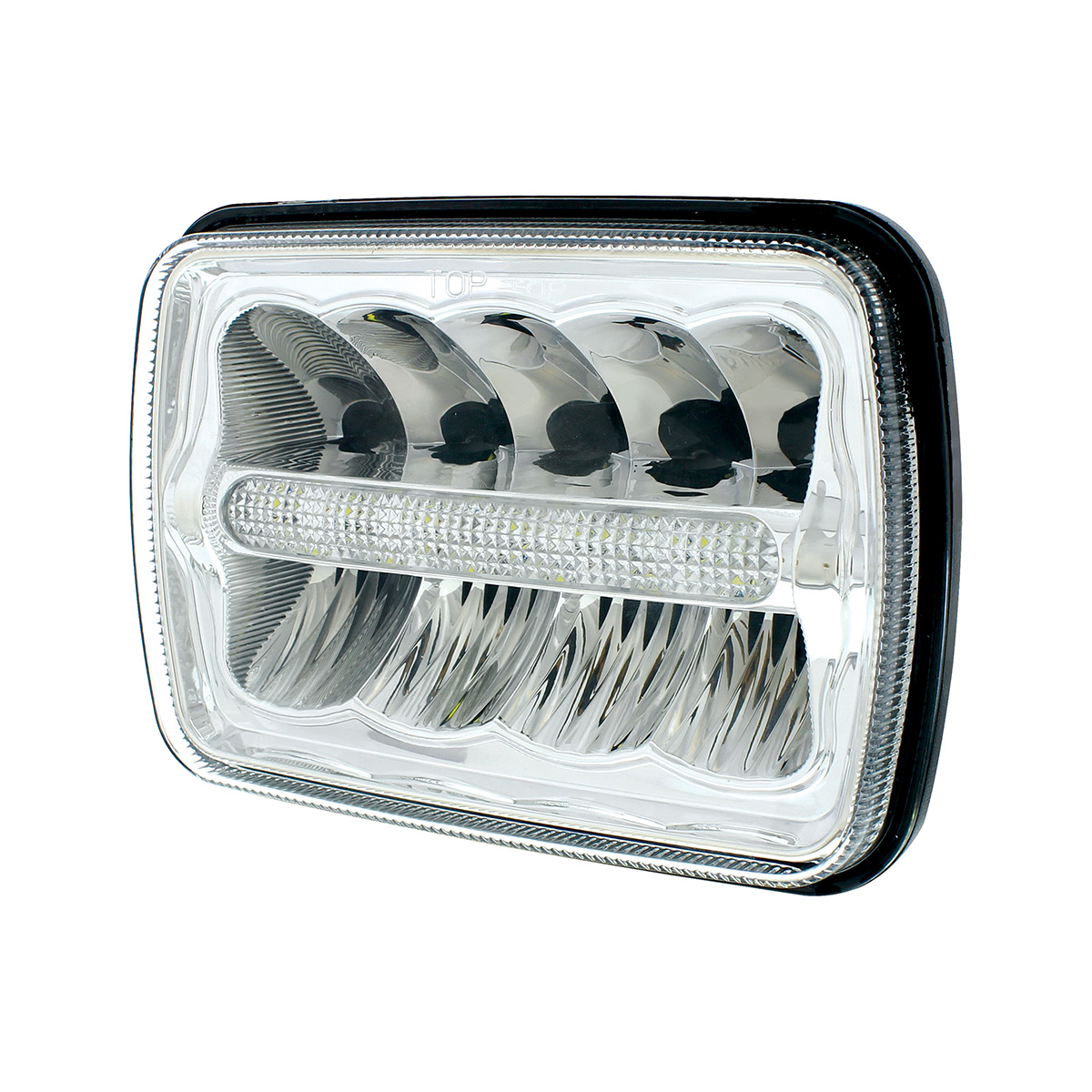 ULTRALIT - 9 High Power LED 5" X 7`" Rectangular Light With White Position Light Bar - Thumbnail 3
