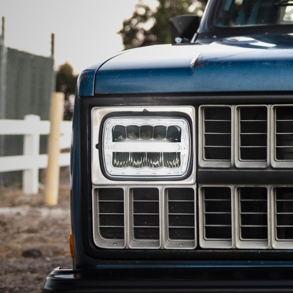 ULTRALIT - 9 High Power LED 5" X 7`" Rectangular Light With White Position Light Bar - Thumbnail 7