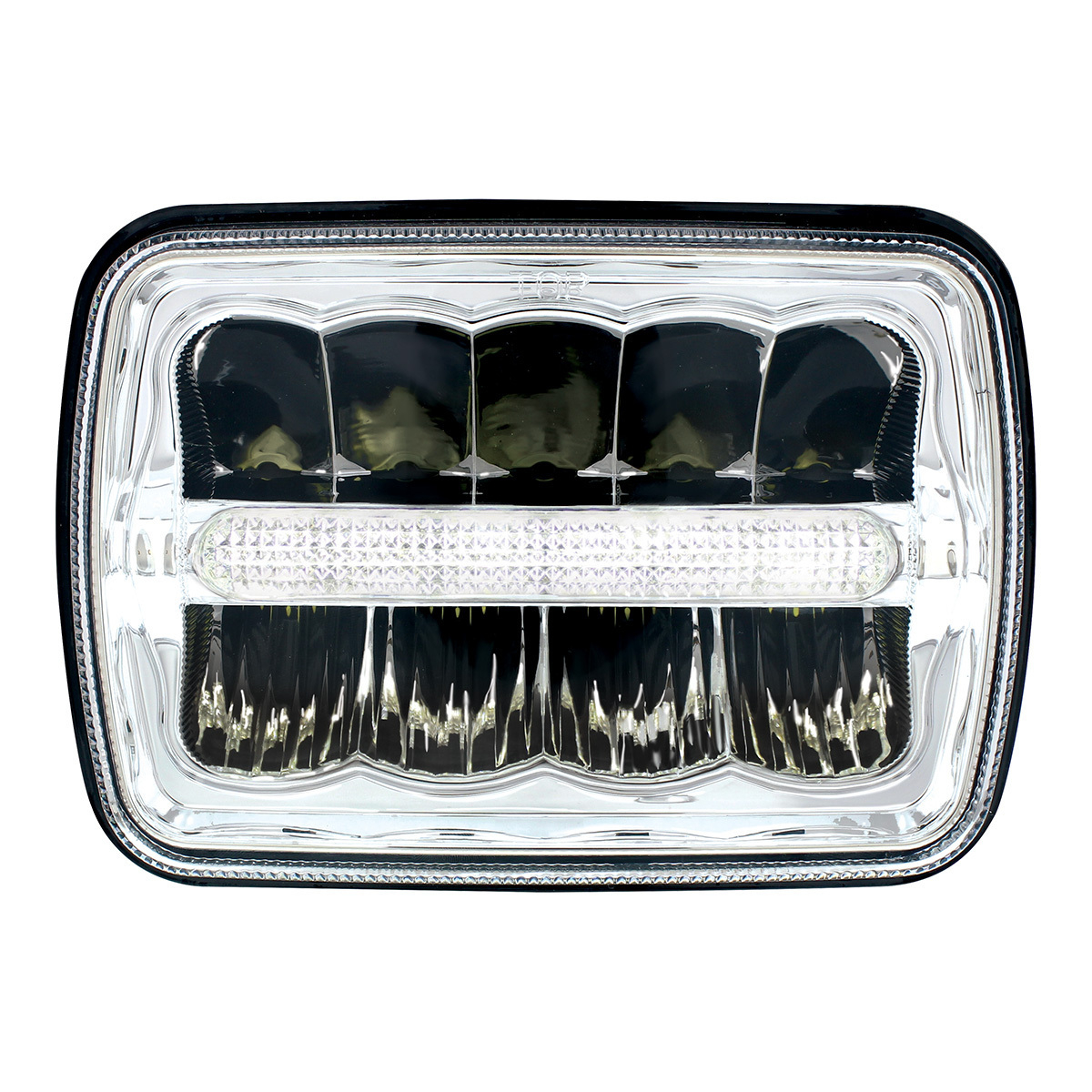 ULTRALIT - 9 High Power LED 5" X 7`" Rectangular Light With White Position Light Bar - Thumbnail 9