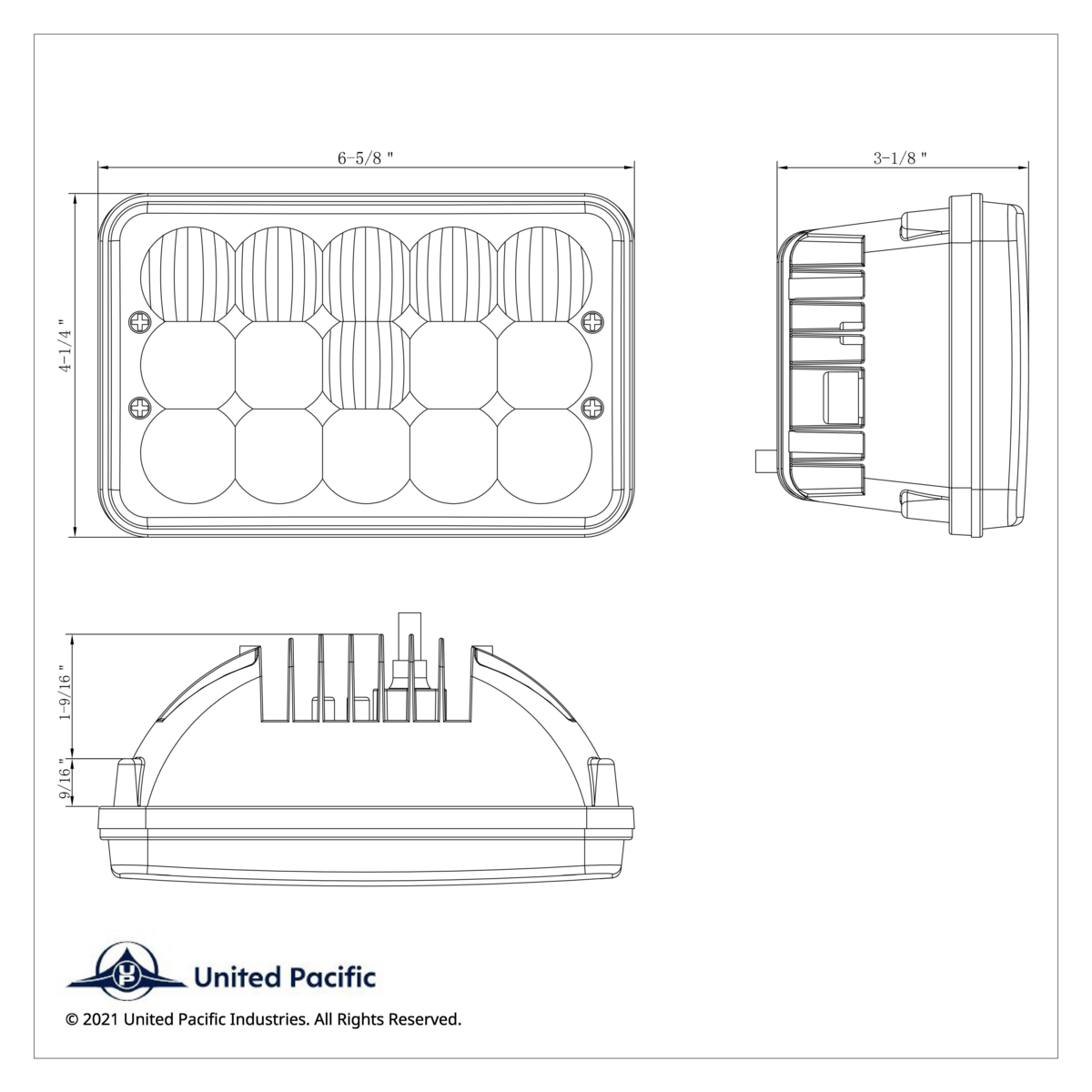 ULTRALIT - 15 High Power LED Projector Rectangular Light - Thumbnail 6