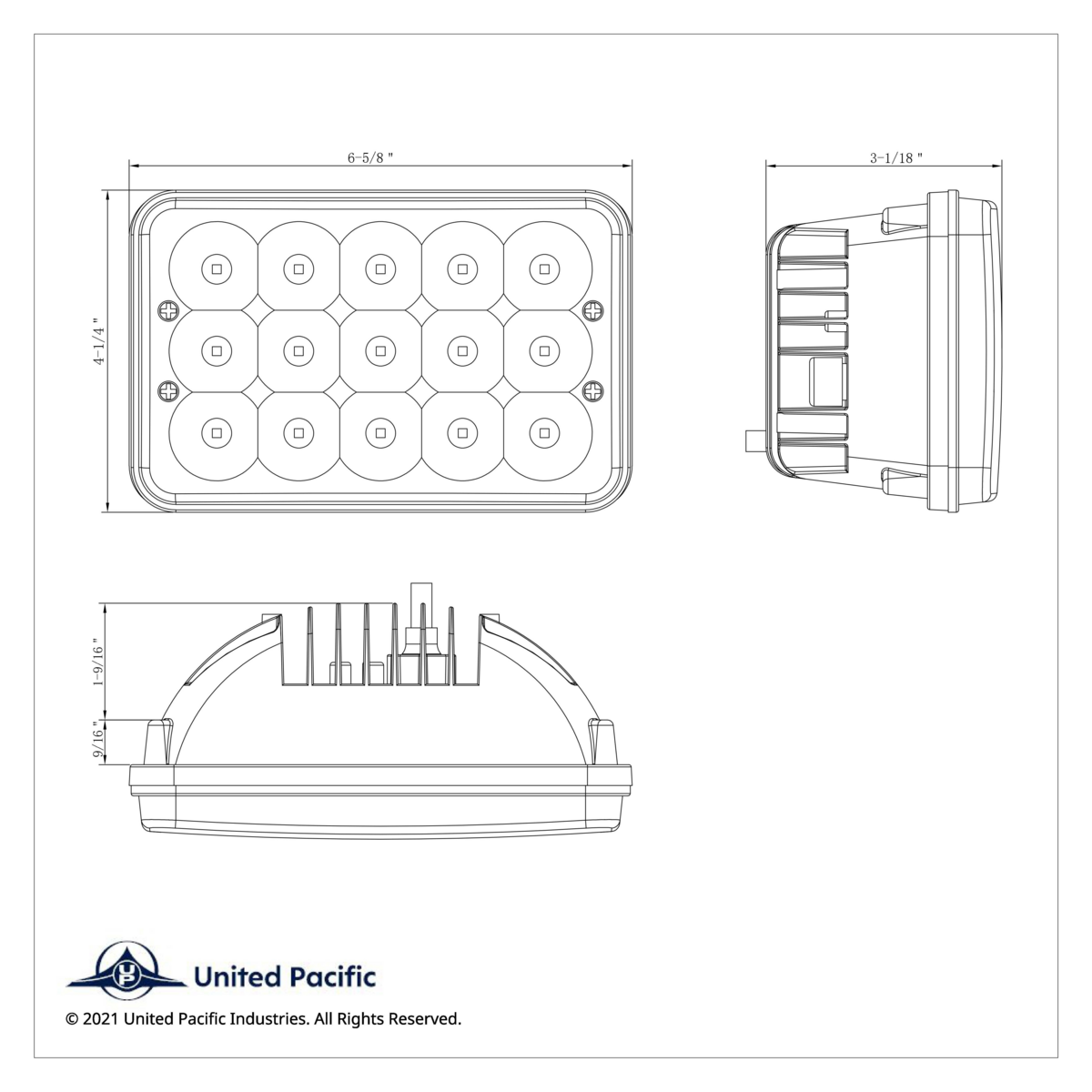 ULTRALIT - 15 High Power LED Rectangular Light - Thumbnail 5