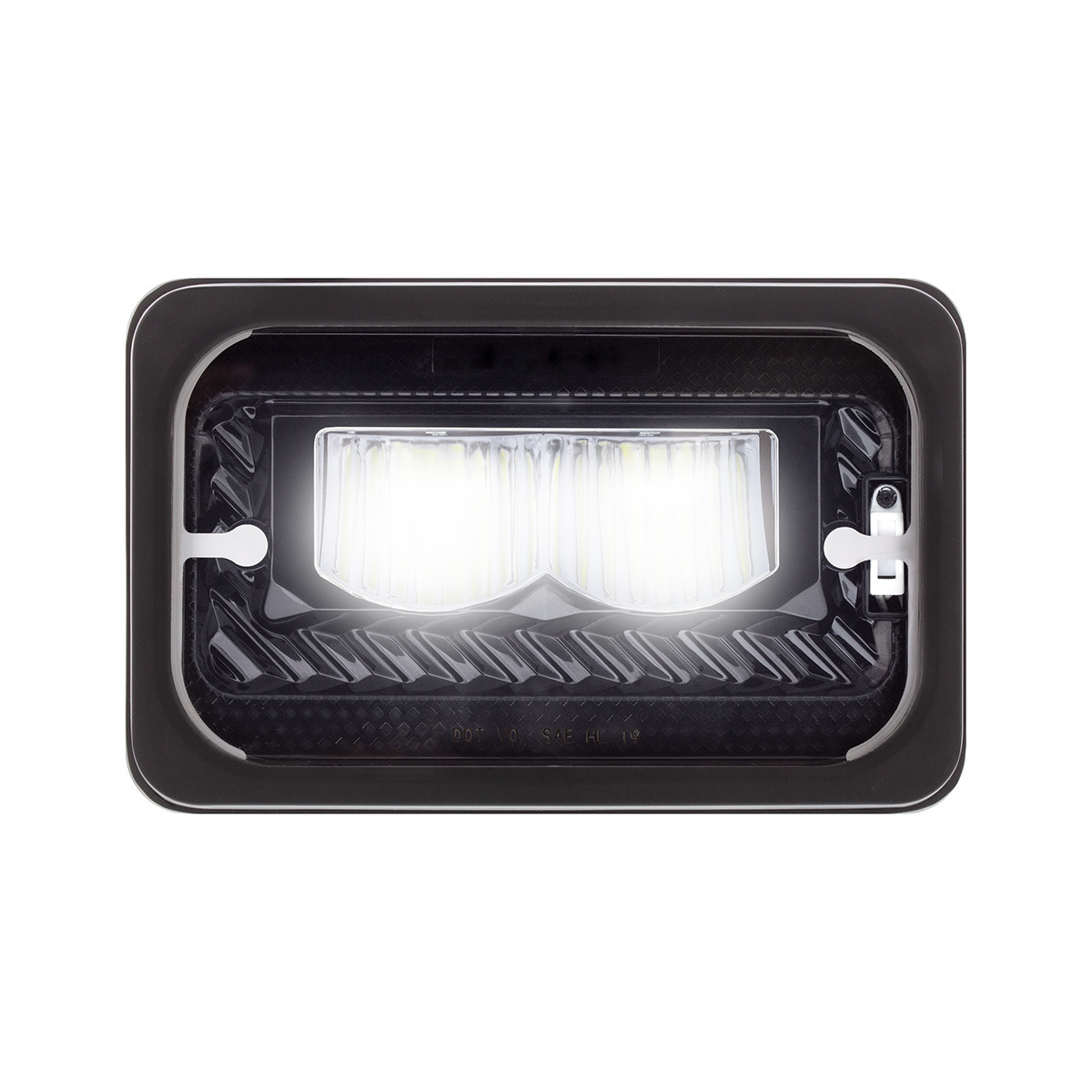 ULTRALIT - Heated 4" X 6" LED Headlight With Glass Lens & Aluminum Housing - High Beam - Black - Thumbnail 10