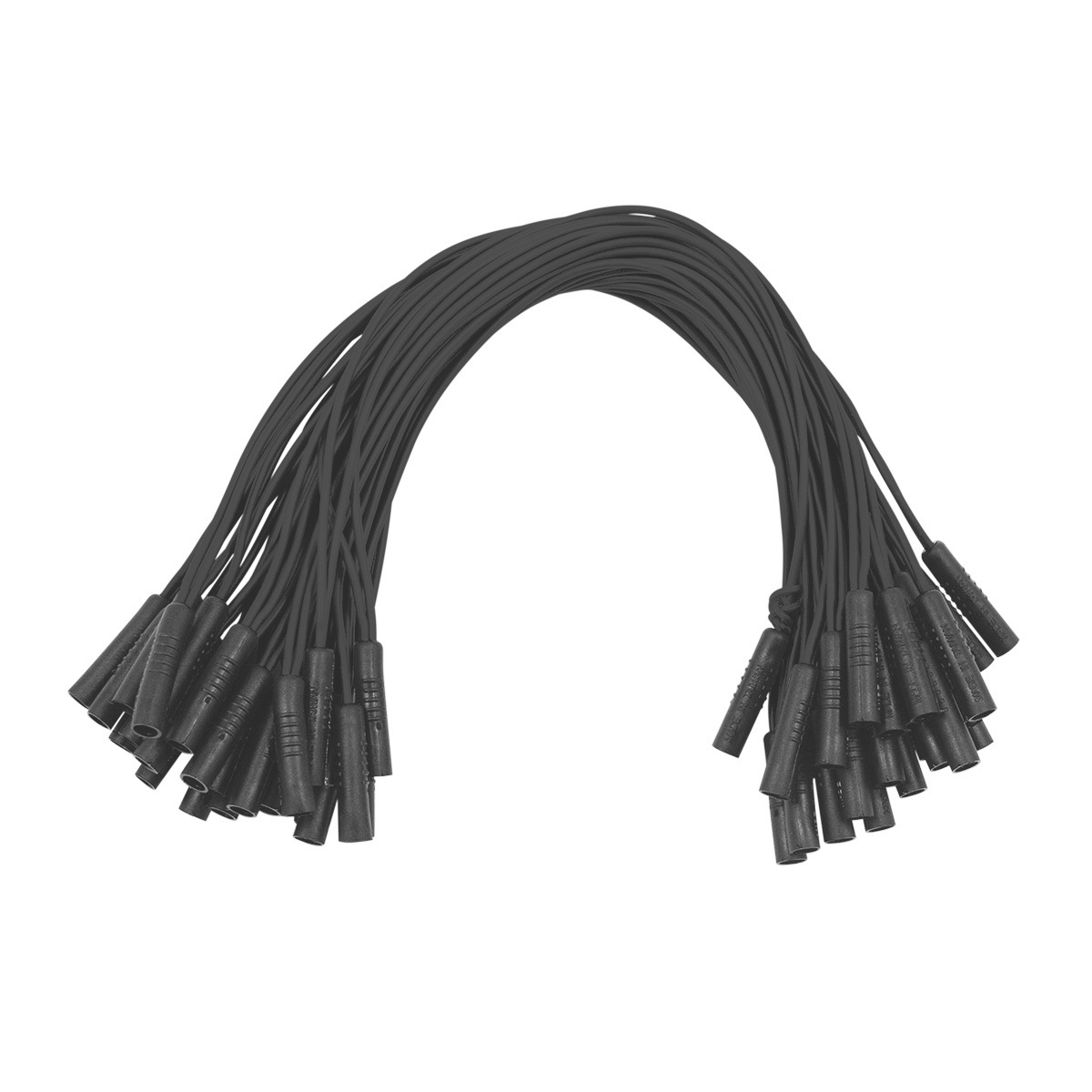 0.180" Female Plug Black Wire Harness With 50 Plugs-12" Lead (Bulk) - Thumbnail 4