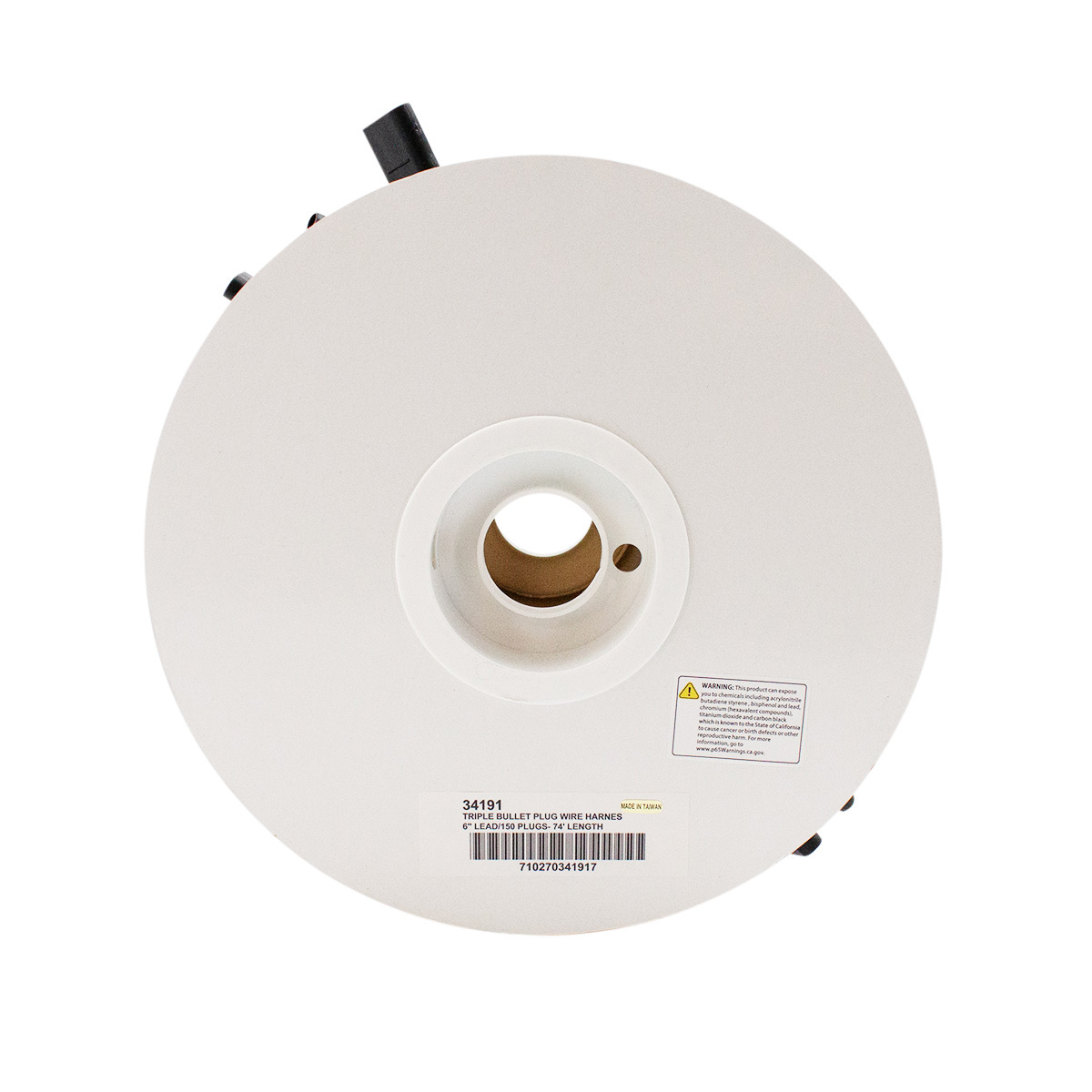 150 Count 3-Prong Female Bullet Plugs Wire Harness Roll - 74' W/6" Lead Between Plugs - Thumbnail 5