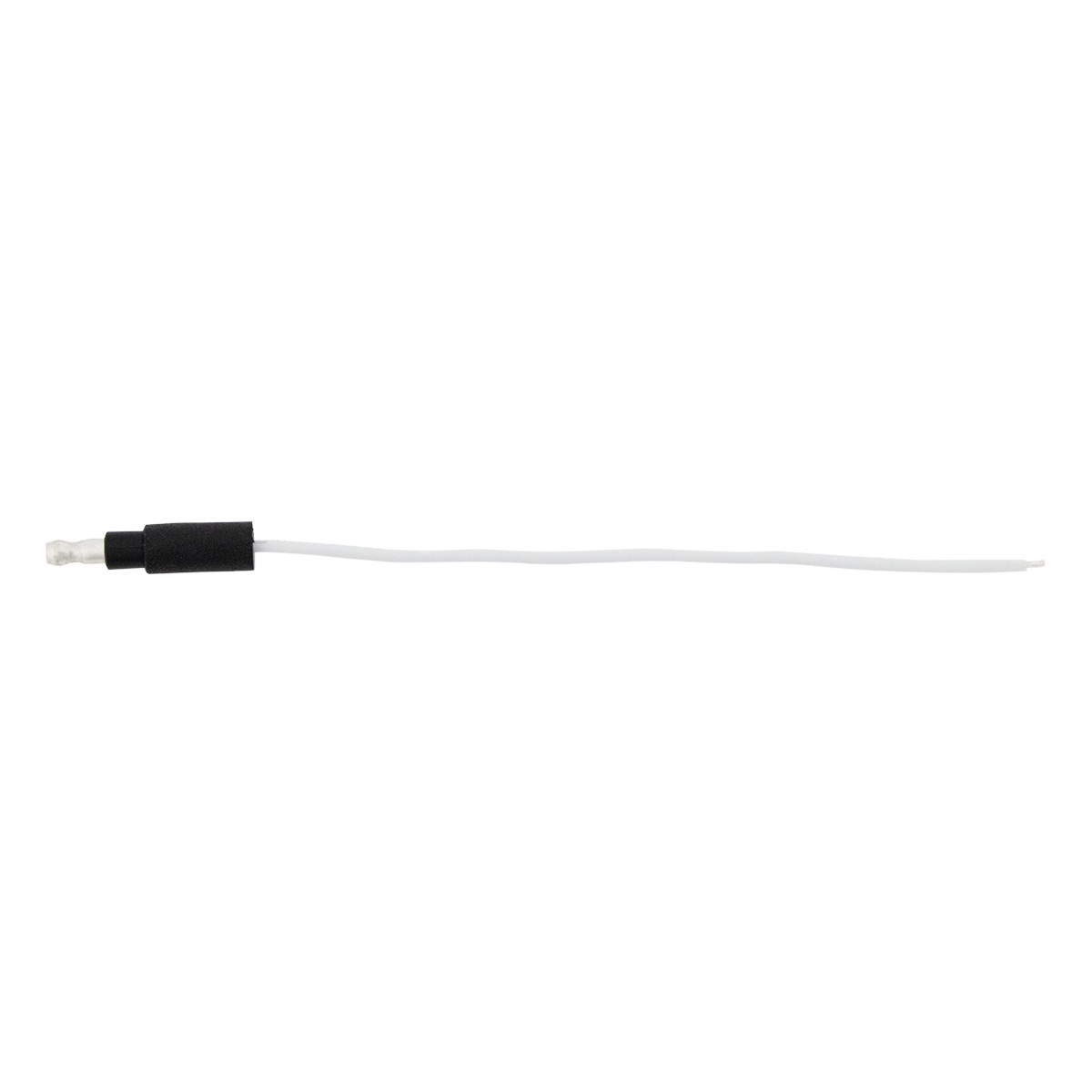 6" Single Lead Wire With .180 Bullet Termination & Stripped End - White - Thumbnail 2