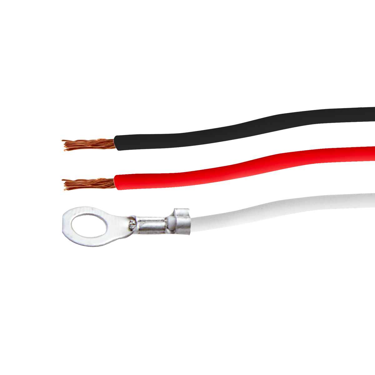 3 Wire Pigtail With 3 Prong Right Angle Plug - 12" Lead (50-Pack) - Thumbnail 4