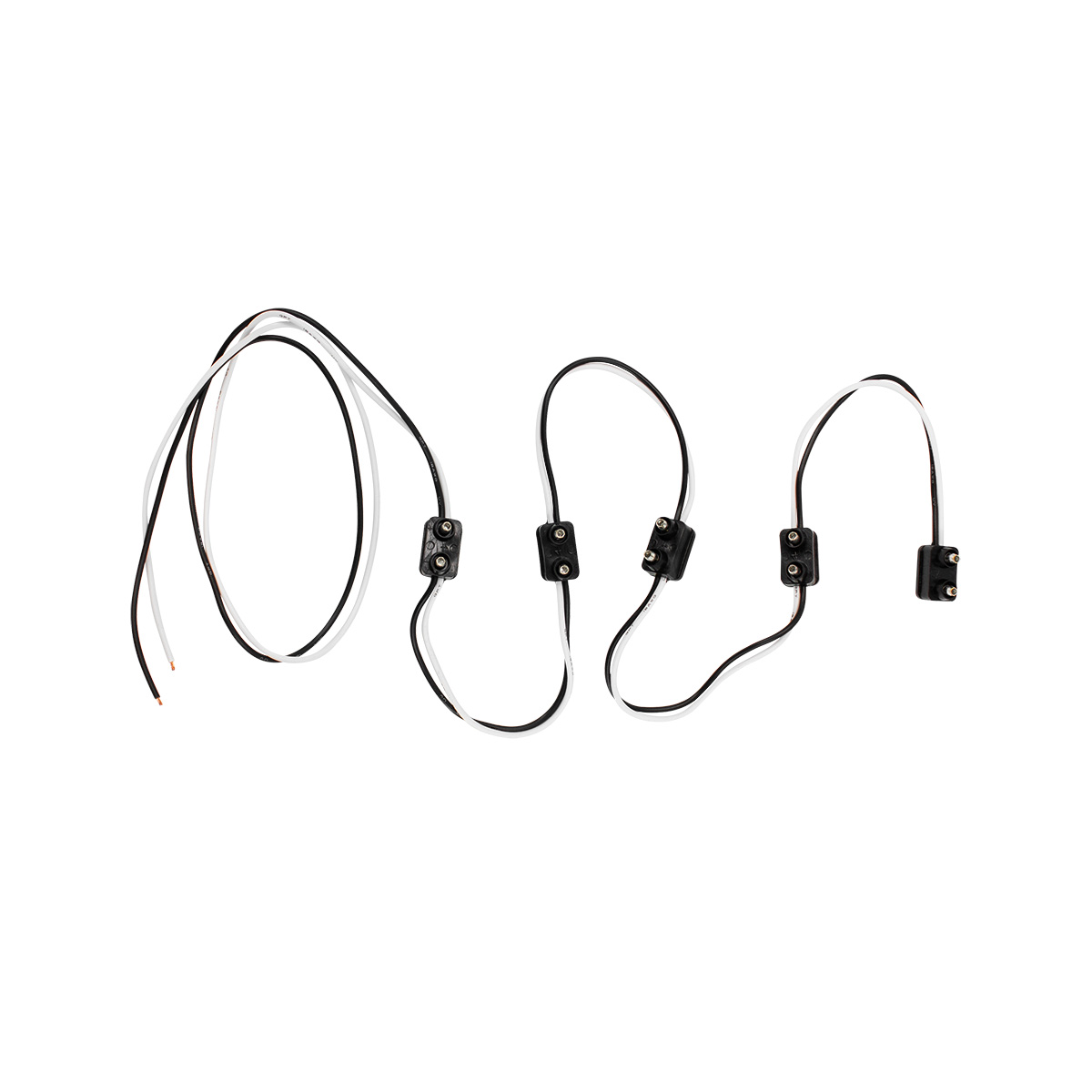 2 Prong Plug Wiring Harness With 5 Plugs & 7" Lead (Bulk) - Thumbnail 2