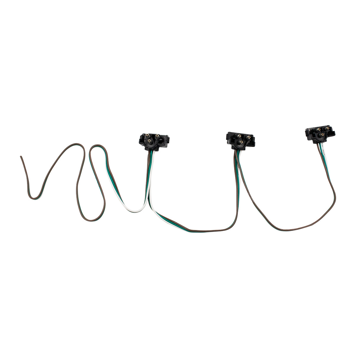 3 Prong Right Angle Plug Wiring Harness With 3 Plugs - 12" Lead - Thumbnail 2