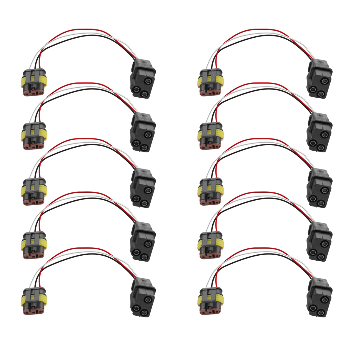 3-Way Molded Female Bullet Plug To 3-Way TE AMP Style 1.5mm Plug adapter (10 Pcs) - Thumbnail 2