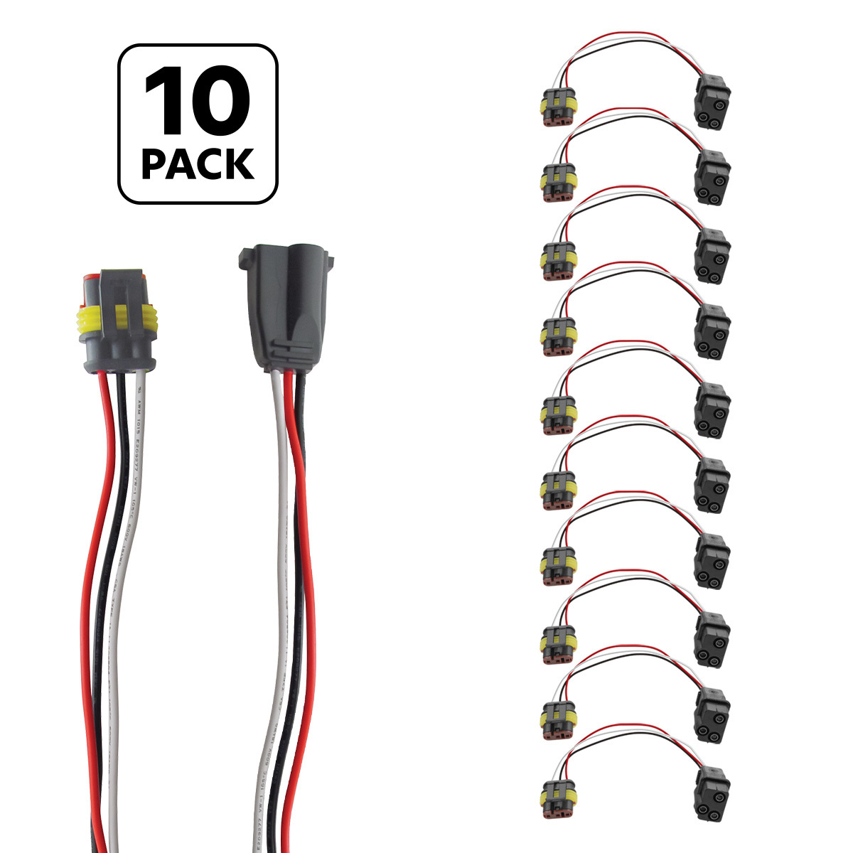 3-Way Molded Female Bullet Plug To 3-Way TE AMP Style 1.5mm Plug adapter (10 Pcs) - Thumbnail 8