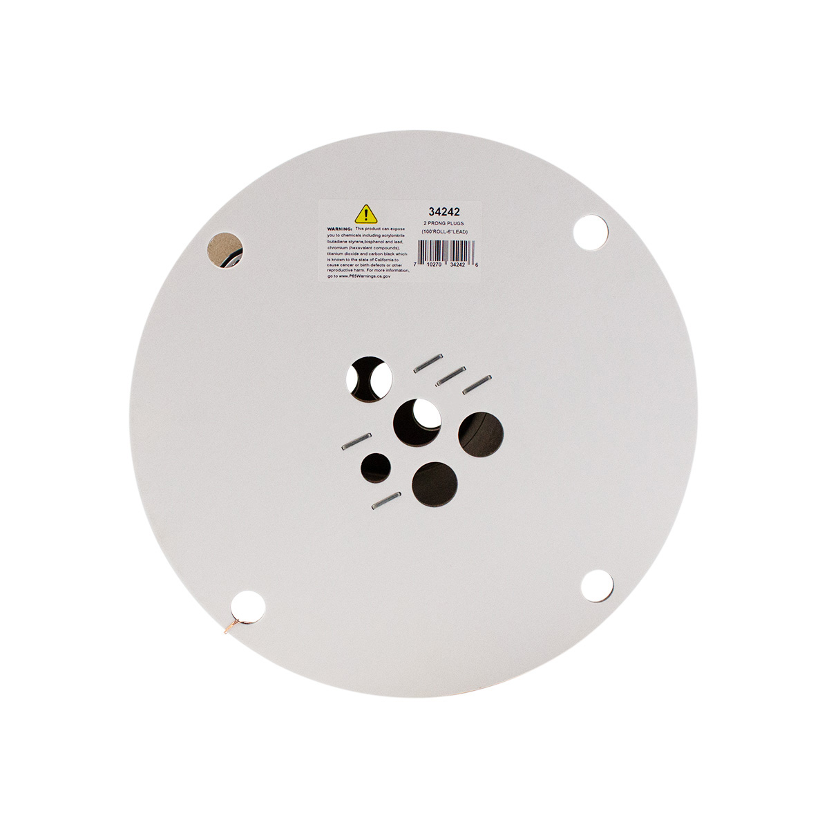 200 Count 2-Prong Male Bullet Plugs 16G Wire Harness Roll - 100' W/6" Lead Between Plugs - Thumbnail 5