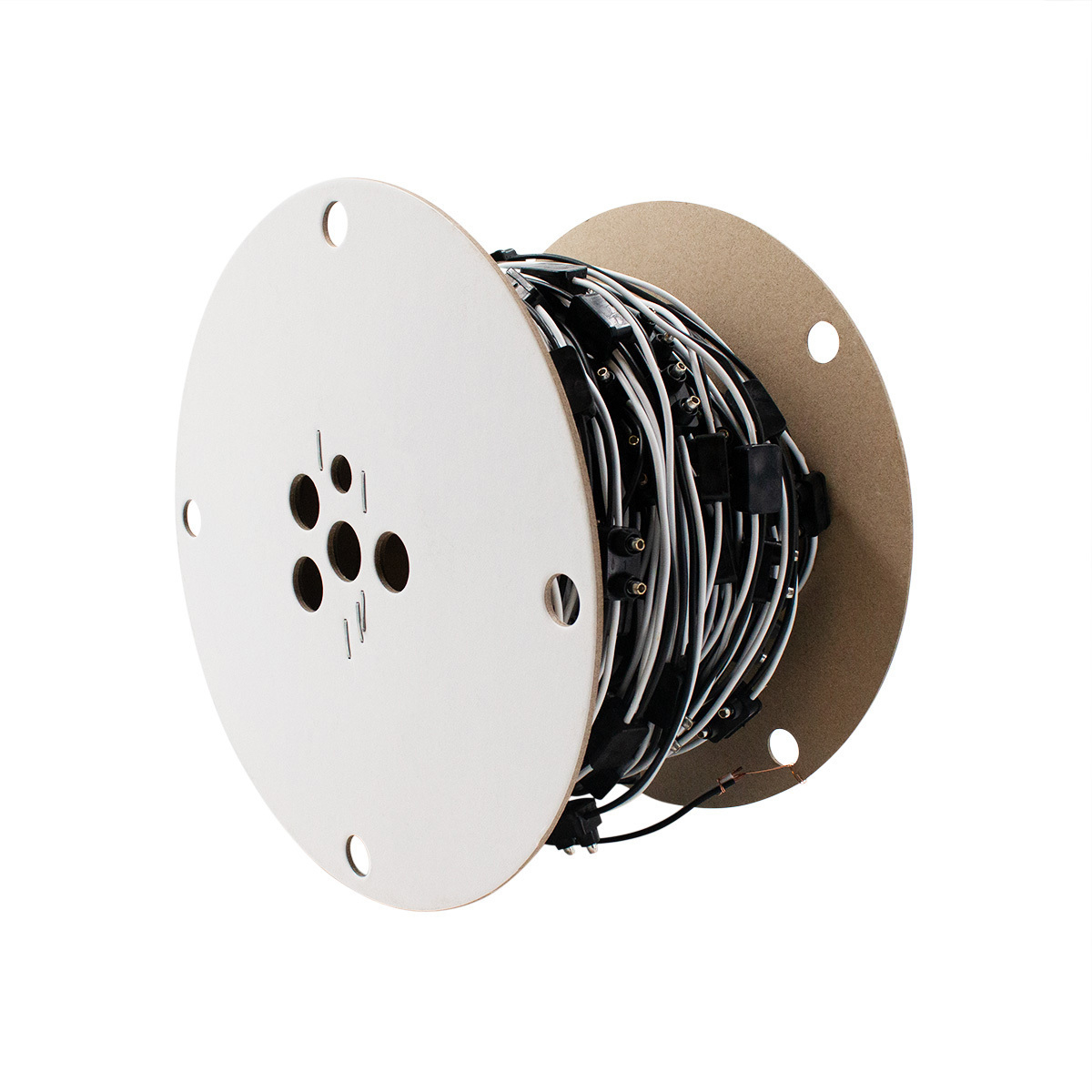 200 Count 2-Prong Male Bullet Plugs 16G Wire Harness Roll - 100' W/6" Lead Between Plugs - Thumbnail 7