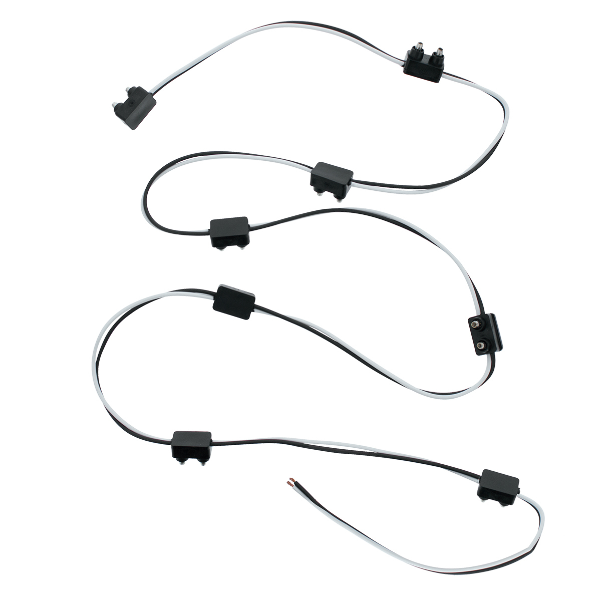 2-Prong Plug Wiring Harness With 6" Lead Between Plugs - 8 Plugs - Thumbnail 4