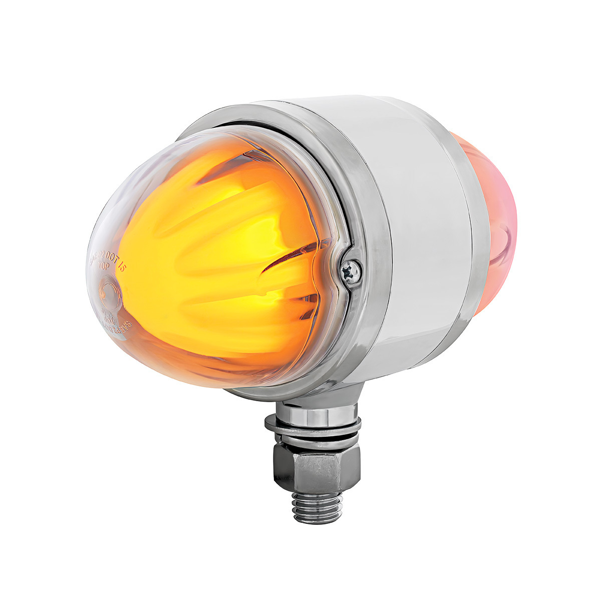 18 LED Dual Function GloLight Double Face Light - Amber & Red LED/Clear Lens - Thumbnail 4