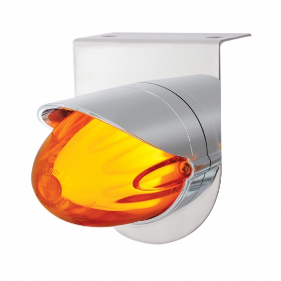 SS Bracket With 9 LED Dual Function GloLight Watermelon Grakon 1000 Light & Visor -Amber LED & Lens